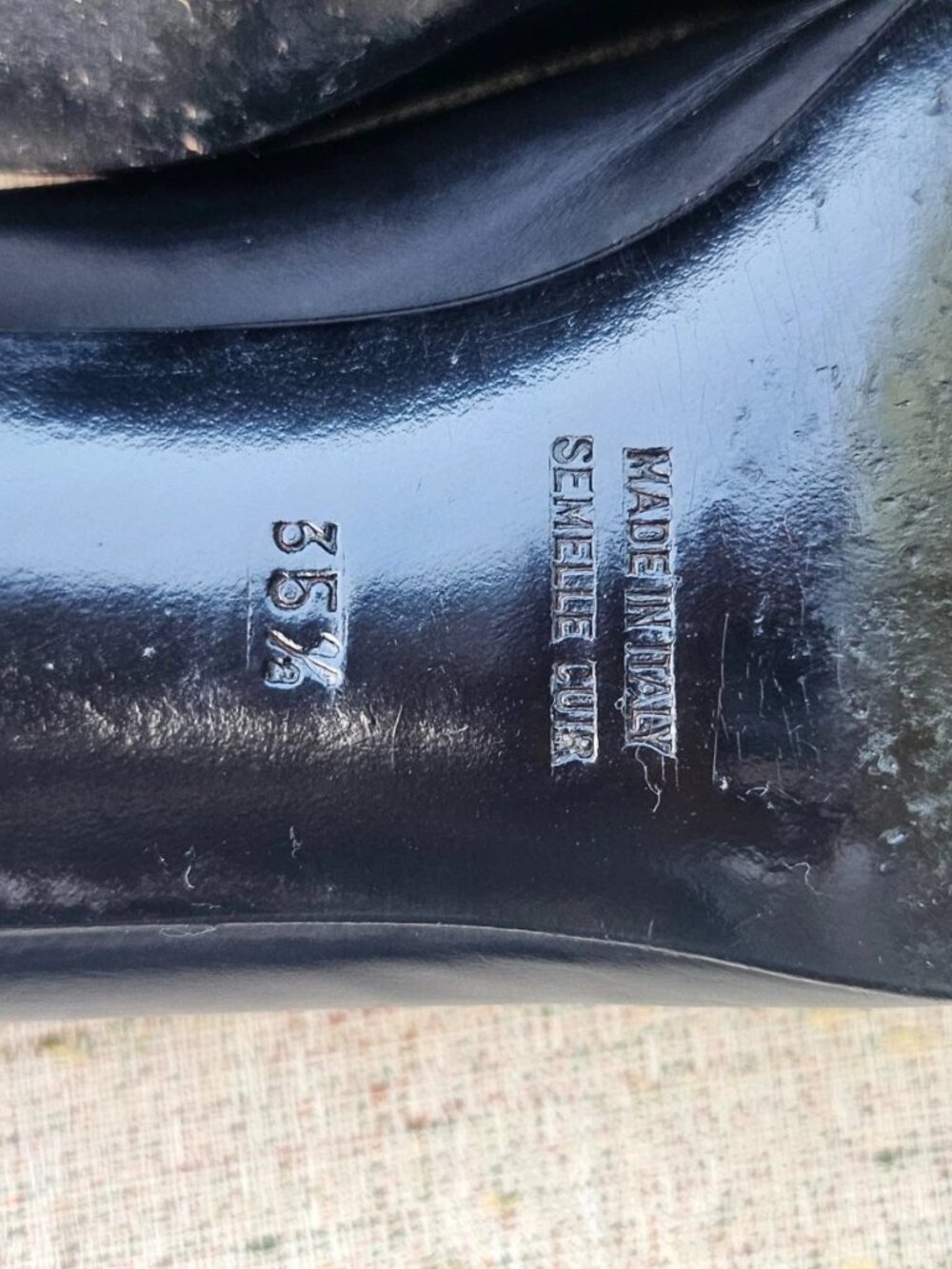 Vintage Celine Ladies Heel Shoes Black Leather Sandal Size 35.5 5US Made Italy - Picture 14 of 14